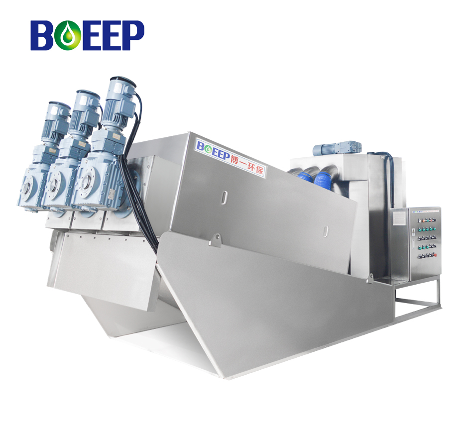 Integrated Screw Filter Press Dewatering with Low Operational Cost for Slaughter